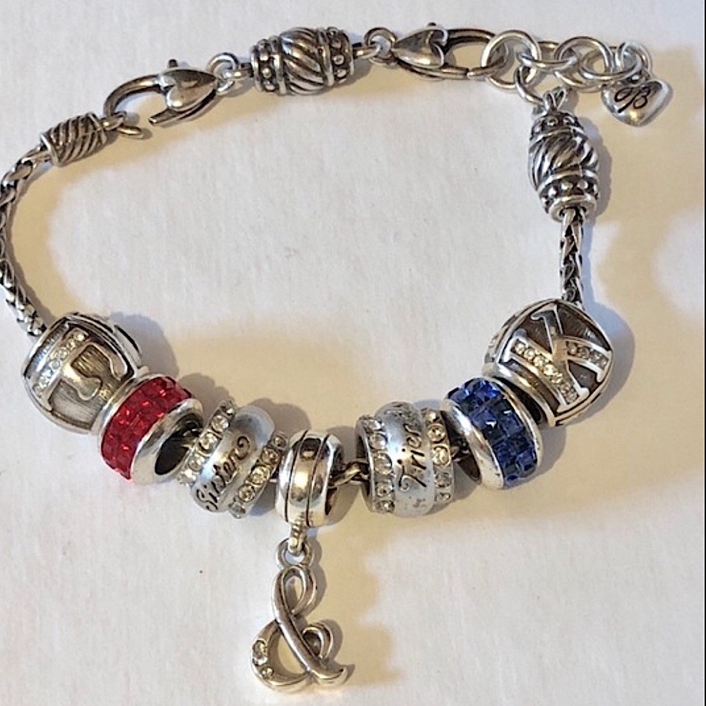 🆕Brighton Friends bead in brushed silver Clear crystals on edges Retired - Picture 5 of 6